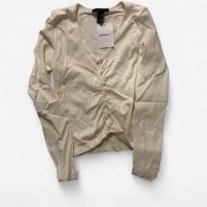 Forever 21 Off-White Long Sleeve Top